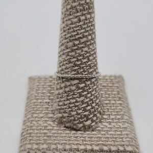 Size 9 Silver Plated Over Copper Simple Woven Band Ring A4265